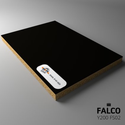 FALCO - DTDL - Y200 FS02 (PE) Čierna 2800 x 2070 x 18 mm (0190)