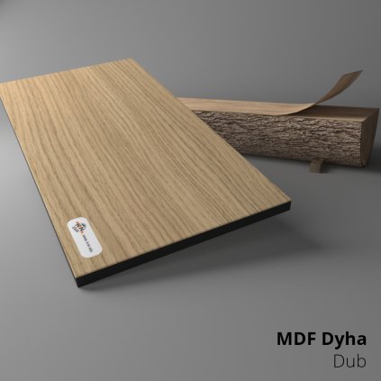 MDF dýhovaná - Dub - čierne jadro A/C- 2800 x 2070 x 19 mm