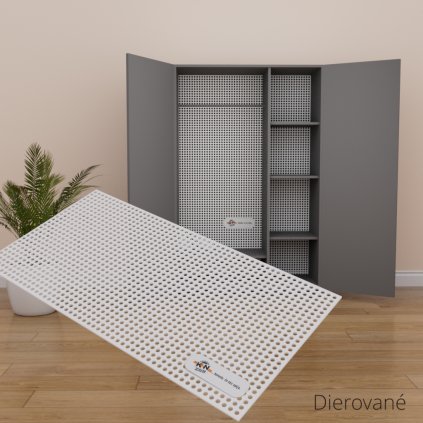 Akulit Biely - HDF - Drevovlákno Dierované - 2745 x 1220 x 3,2 mm