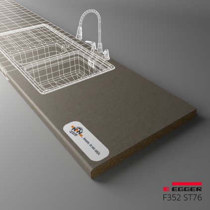 EGGER - Pracovná doska - F352 ST76 - Terra Basaltino - 38 mm