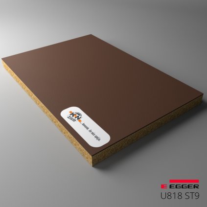 EGGER - DTDL - U818 ST9 - Tmavohnedá - 18 mm
