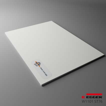 EGGER - PD600 Kompaktná - W1101 ST76 - 4100 x 650 x 12 mm, Biele jadro
