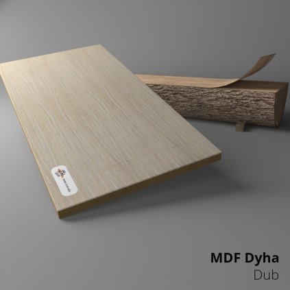 MDF - dýhovaná - Dub A/A radial - 2050 x 1810 x 41 mm