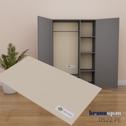 KRONOSPAN - HDF - 0522 PE - Béžová, lakovaná - 2800 x 2070 x 3 mm