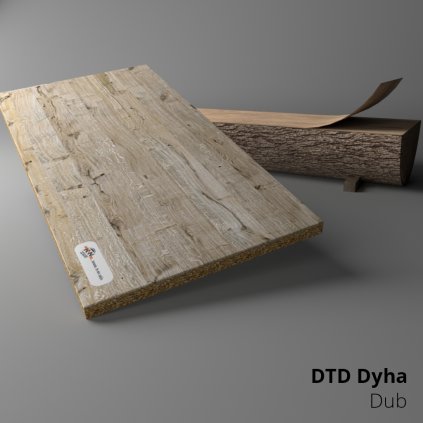 DTD dyhovaná I - Dub rustik čierny podklad A/B - 2800 x 2070 x 19 mm