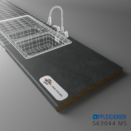 PFLEIDERER - Pracovná Doska - S63044 MS - 4100 x 600 x 38 mm - VÝBEH (NO SKLAD)