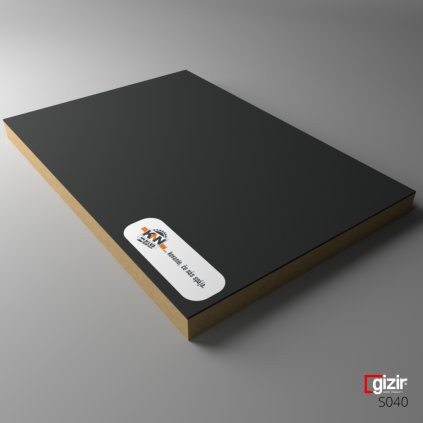 MDF - GIZIR - S040 - Čierna matná - 2800 x 1220 x 18 mm