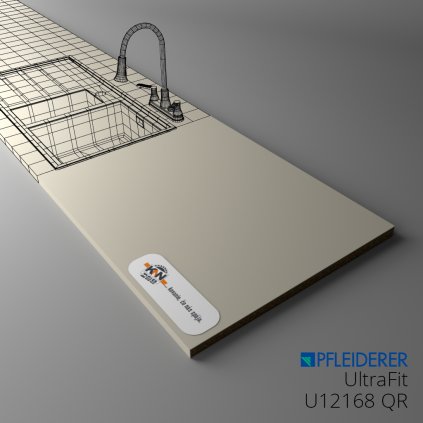 PFLEIDERER - Pracovná doska ULTRAFIT - U12168 QR - 4100 x 600 x 13 mm