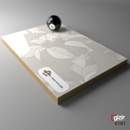 MDF - GIZIR - 6181 - White Leaf - 2800 x 1220 x 18 mm