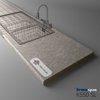 KRONOSPAN - Pracovná doska - K550 SL - ABS - Dove Venera - 4100 x 900 x 38 mm