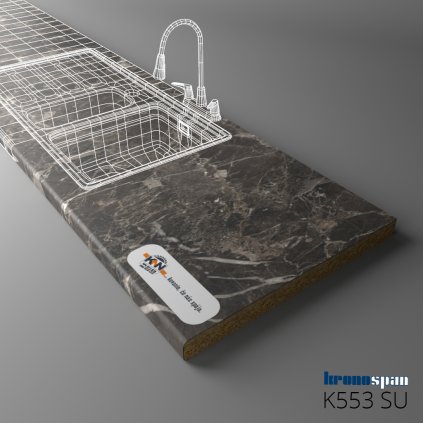 KRONOSPAN - Pracovná doska - K553 SU - Galaxus ABS - 4100 x 900 x 38 mm