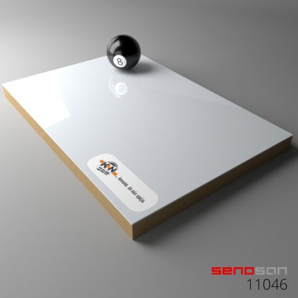 SENOSAN - MDF - 11046 LESK - jednostranne - Biela arktická - 2800 x 1300 x 19 mm