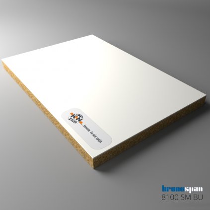 KRONOSPAN - DTDL - 8100 SM - Pearl White - 2800 x 2070 x 18 mm