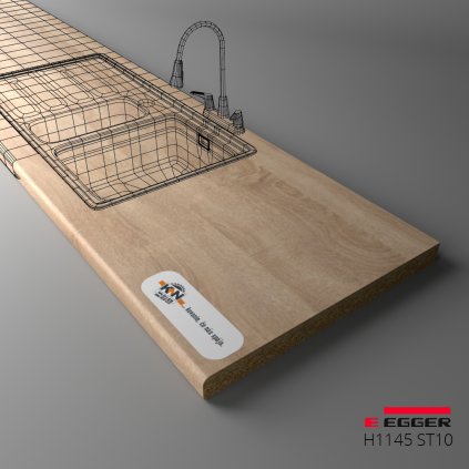 EGGER - Pracovná doska - H1145 ST10 - Dub Bardolino prírodný (Variant Dľžka 4100 mm, Variant Šírka 920 mm)