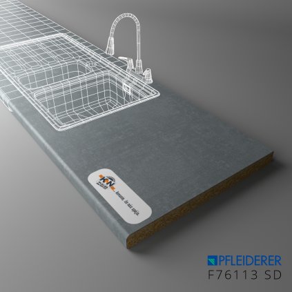 PFLEIDERER - Pracovná Doska - F76113 SD - 4100 x 600 x 38 mm - VÝBEH (NO SKLAD)