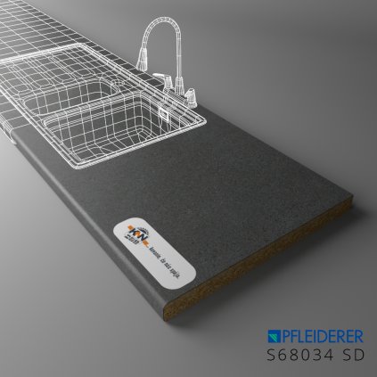 PFLEIDERER - Pracovná Doska - S68034 SD - 4100 x 600 x 38 mm - VÝBEH (NO SKLAD)