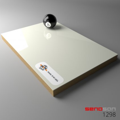 SENOSAN - MDF - 1298 LESK - jednostranne - Biela ziarivá - 2800 x 1300 x 18,8 mm