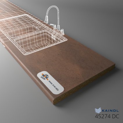 KAINDL - Pracovná doska - 45274 DC - Corten - VÝBEH