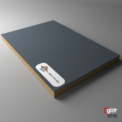 MDF - GIZIR - S036 - Antracit matný - 2800 x 1220 x 18 mm