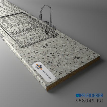 PFLEIDERER - Pracovná Doska - S68049 FG - 4100 x 600 x 38 mm - VÝBEH (NO SKLAD)