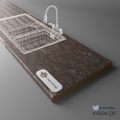 KAINDL - Pracovná doska - K4894 DP - Brown Rock (Variant Dľžka 2050 mm, Variant Šírka 600 mm)
