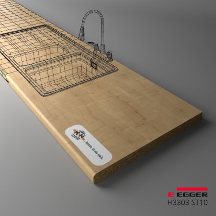 EGGER - Pracovná doska - H3303 ST10 - Dub Hamilton - 38 mm