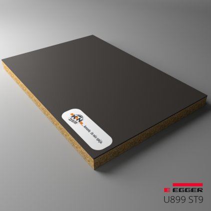 Hr10 - EGGER - DTDL - U899 ST9 - Soft čierna - 10 mm