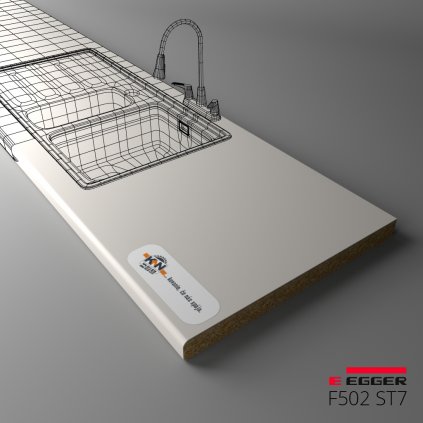 EGGER - Pracovná doska - U708 ST9 - Svetlo sivá (Variant Dľžka 2050 mm, Variant Šírka 600 mm)