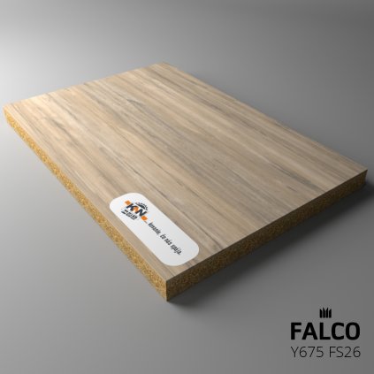 FALCO - DTDL - Y675 FS26 - 2800 x 2070 x 18 mm - Grey Kent Oak