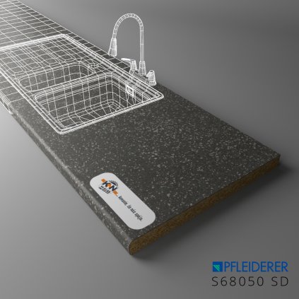 PFLEIDERER - Pracovná Doska - S68050 SD - 4100 x 600 x 38 mm - VÝBEH (NO SKLAD)