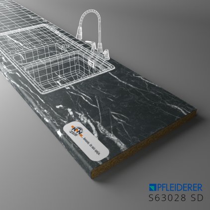 PFLEIDERER - Pracovná Doska - S63028 SD - 4100 x 600 x 38 mm - VÝBEH (NO SKLAD)