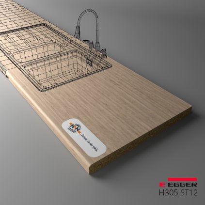EGGER - Pracovná doska - H305 ST12 - Dub Tonsberg prírodný