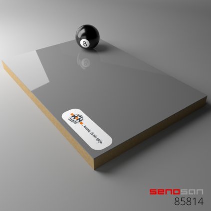 SENOSAN - MDF - 85814 LESK - jednostranne - Oceĺová tmavá - 2800 x 1300 x 18,8 mm
