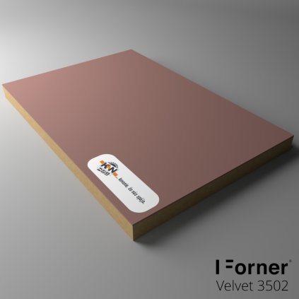 Velvet - MDF - NanoTech - 3502 Ultra Mat - Marsala - 2800 x 1300 x 19 mm