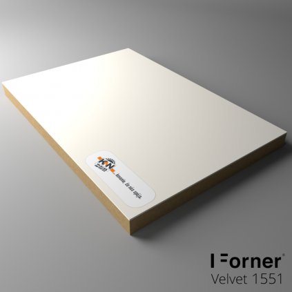 Velvet - MDF - 19mm -  NanoTech 1551 biely porcelán Ultra Mat 2800x1300