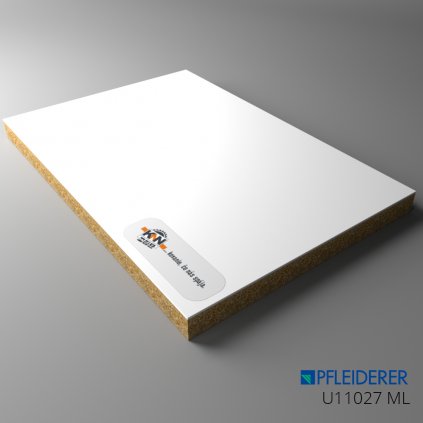 PFLEIDERER - DTDL - U11027 ML - Icy White - 2800 x 2100 x 18 mm (SK PROG)