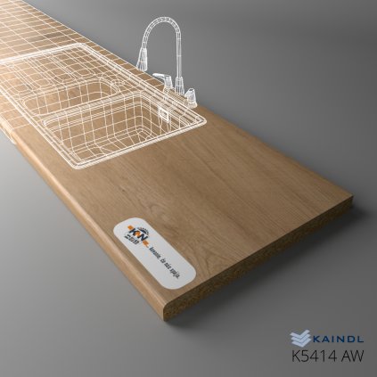 KAINDL - Pracovná doska - K5414 AW - Dub ENDgrain klasik (Variant Dľžka 4100 mm, Variant Šírka 900 mm)