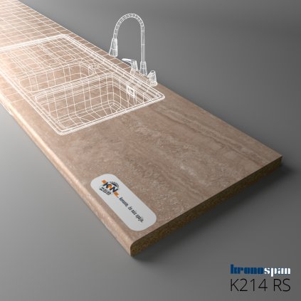 KRONOSPAN - Pracovná doska - K214 RS - Light Tivoli - 4100 x 600 x 38 mm