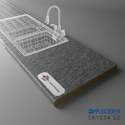 PFLEIDERER - Pracovná Doska - S61034 SD - 4100 x 600 x 38 mm - VÝBEH (NO SKLAD)