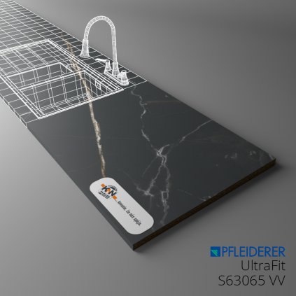 PFLEIDERER - Pracovná doska ULTRAFIT - S63065 VV - 4100 x 600 x 13 mm