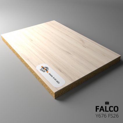 FALCO - DTDL - Y676 FS26 - 2800 x 2070 x 18 mm - Light Piemona Oak