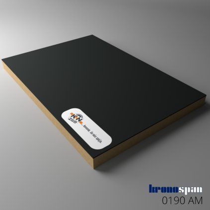 KRONOSPAN - ACRYLIC Matt - 0190 AM/BS - Black - 2800 x 1300 x 18,3 mm