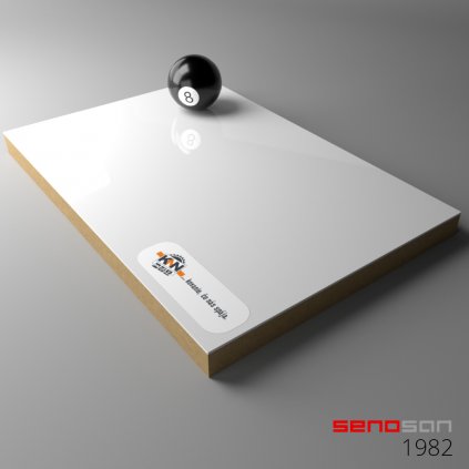 SENOSAN - MDF - 1982 LESK - jednostranne - Biela žiarivá - 2800 x 1300 x 18,9 mm