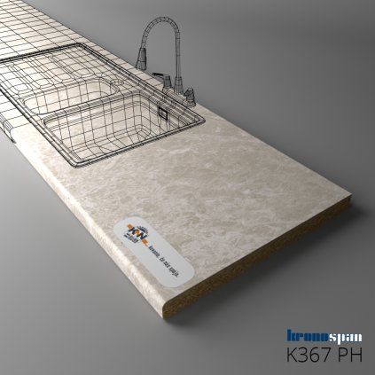 KRONOSPAN - Pracovná doska - K367 PH - Navona krémová - 4100 x 900 x 38 mm