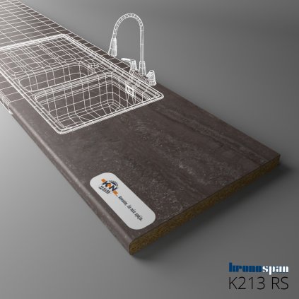 KRONOSPAN - Pracovná doska - K213 RS - Dark Tivoli - 4100 x 900 x 38 mm