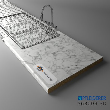 PFLEIDERER - Pracovná Doska - S63009 SD - 4100 x 900 x 38 mm (SK PROG)