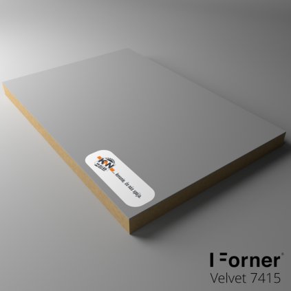 Velvet - MDF - NanoTech - 7415 Ultra Mat - Sivá - 2800 x 1300 x 19 mm