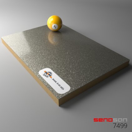 SENOSAN - MDF - 7499 LESK - jednostranne - Béžová metalíza - 2800 x 1300 x 19,1 mm