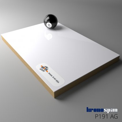 KRONOSPAN - ACRYLIC Gloss - P191 AG/BS - Brilliant White - 2800 x 1300 x 18,3 mm