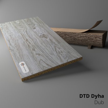 DTD dyhovaná I - Dub natúr rozhádzaná A/B - 2800 x 2070 x 19 mm